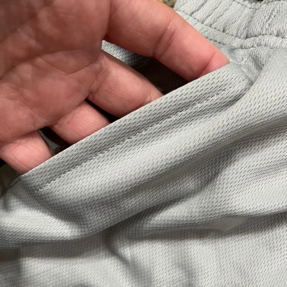 Nike Dri-FIT Boys Gray Multi-Swoosh Athletic Mesh Shorts Size 7 L 6-7 YRS